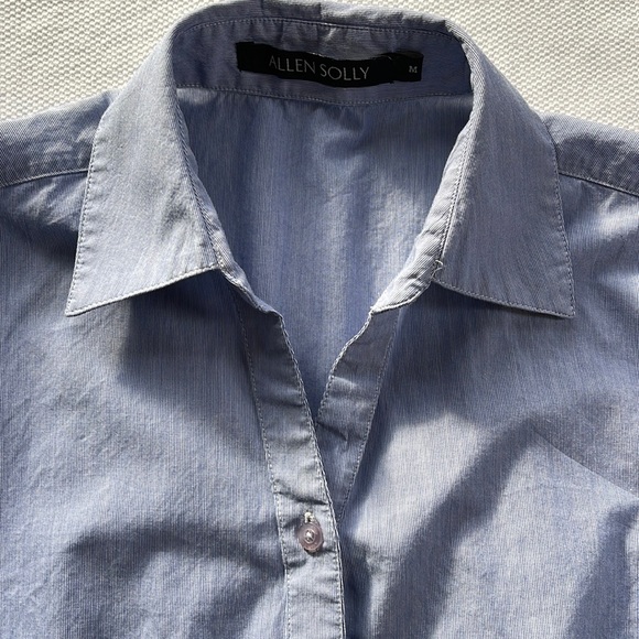 ALLEN SOLLY Cotton Fitted Shirt (M) - Picture 7 of 16